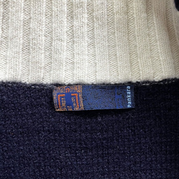 Pankara Oversized Sweater Jacket Mens Size‎ L Navy Long Sleeve Full zip - Picture 2 of 7